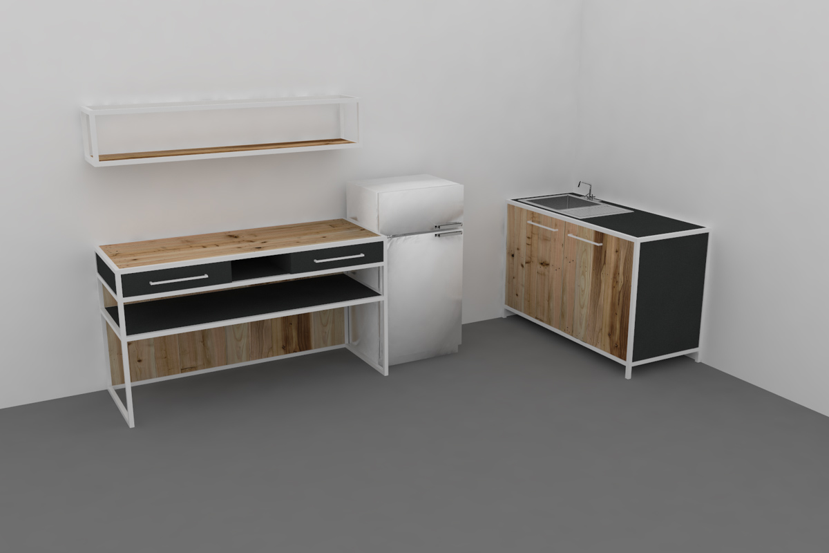 Paletky | recyklovaný nábytek z palet | Mobilní Kuchyň Web 1200 7 | nábytek na míru